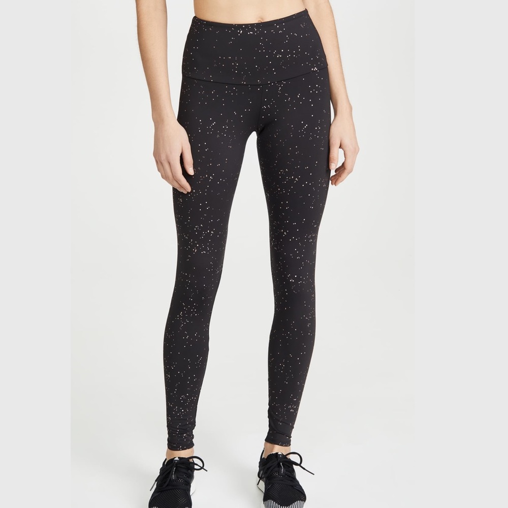 Onzie Black Foil Confetti Leggings Size XS